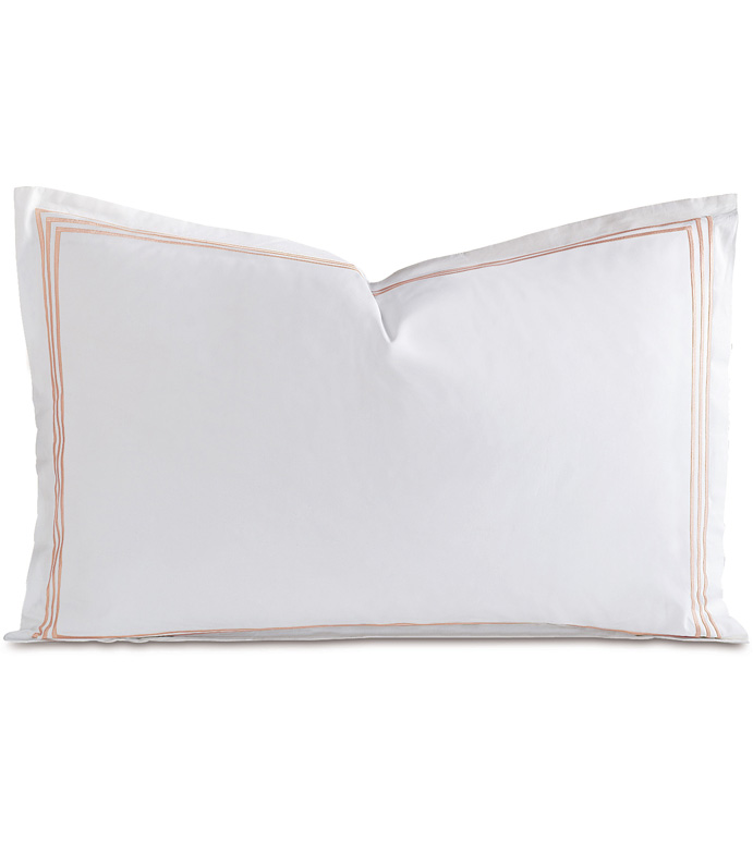 Tessa White/Blush Queen Sham