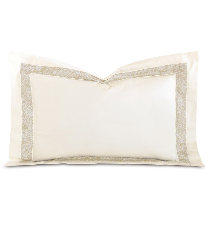 Cornice Lunetta Ivory/Pearl Queen Sham