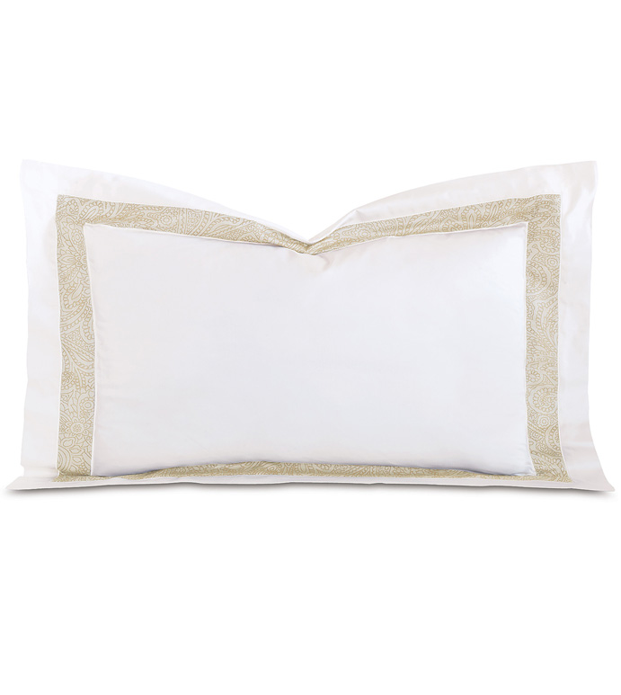 Cornice Lunetta White/Pearl Queen Sham