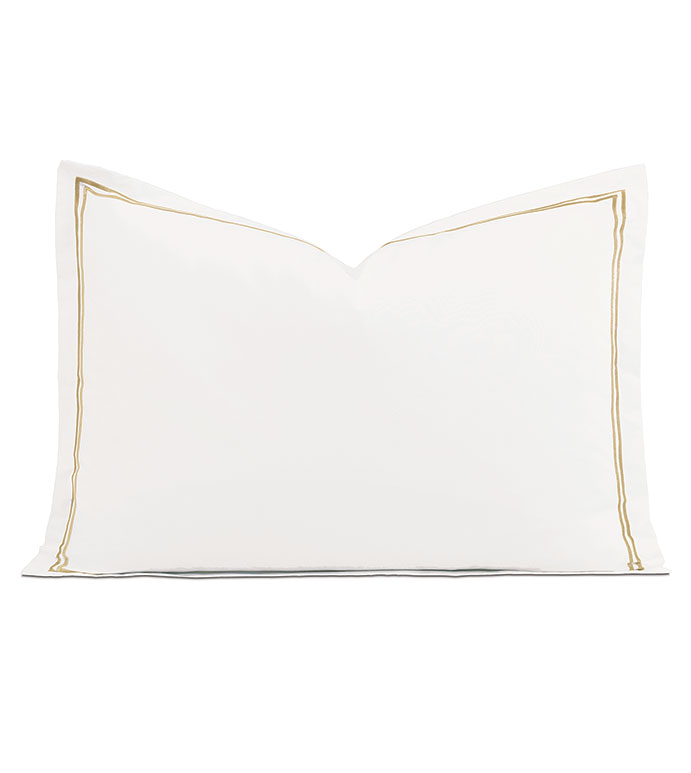 Enzo Satin Stitch Queen Sham in Antique