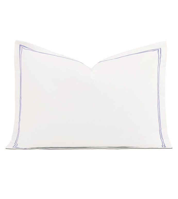 Enzo Satin Stitch Queen Sham In Heather