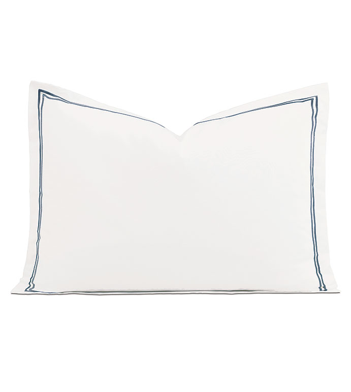 Enzo Satin Stitch Queen Sham In Slate