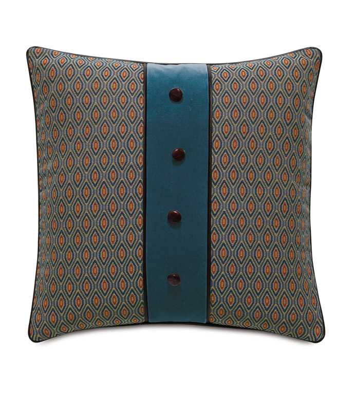 Rudy Button Application Accent Pillow