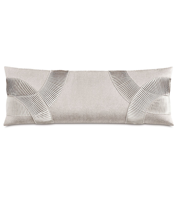 ROMILLY PLEATED APPLIQUE DECORATIVE PILLOW