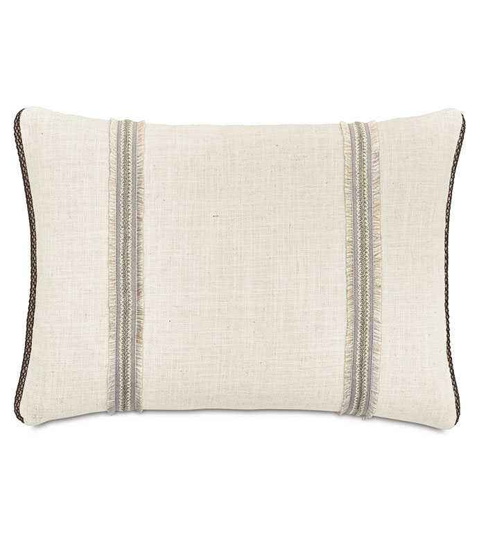 ROSECLIFF TRIM APPLIQUE DECORATIVE PILLOW