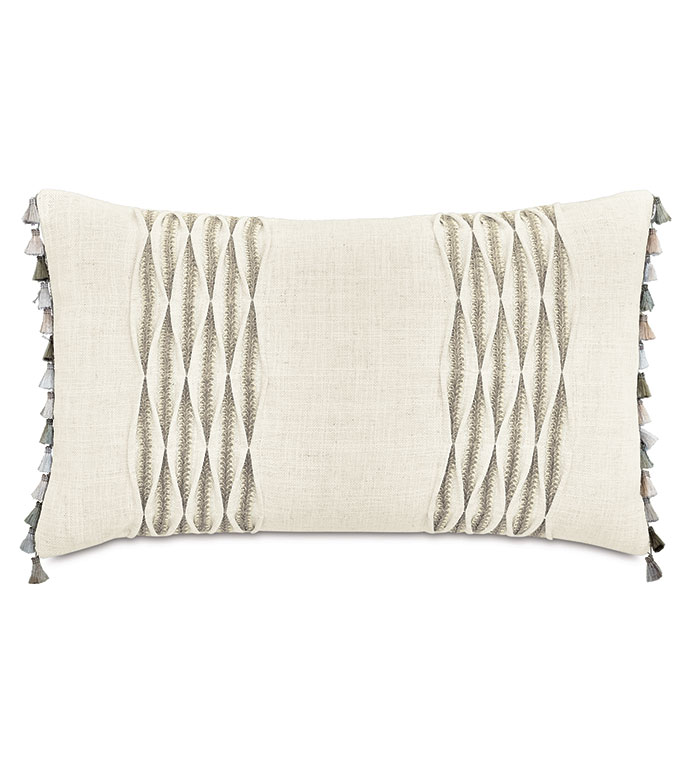 ROSECLIFF PINTUCK DECORATIVE PILLOW