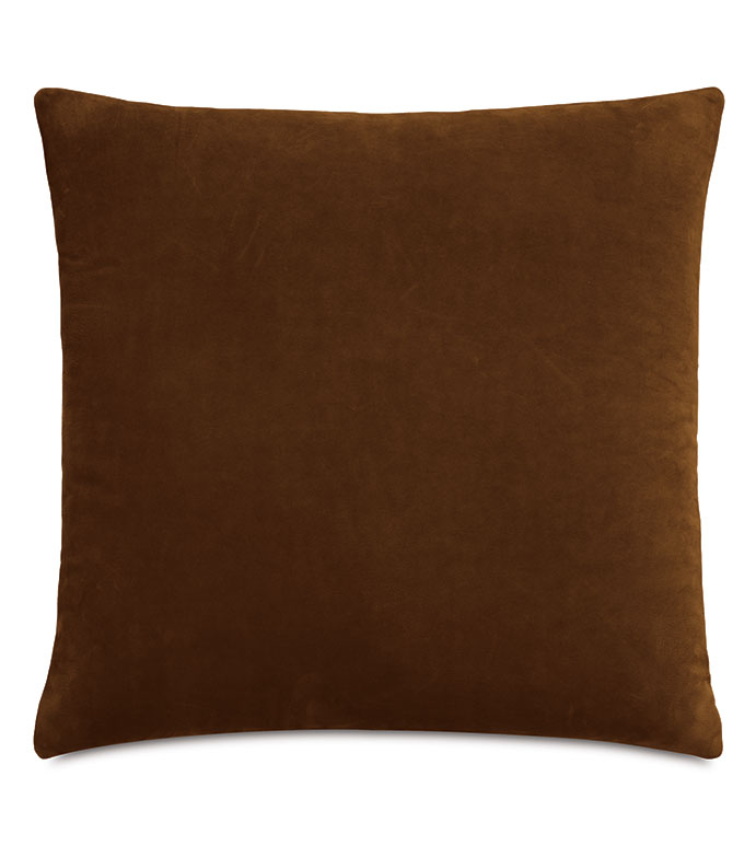 Rufus Nubuck Leather Decorative Pillow