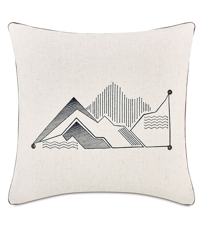 RIVER EMBROIDERED DECORATIVE PILLOW