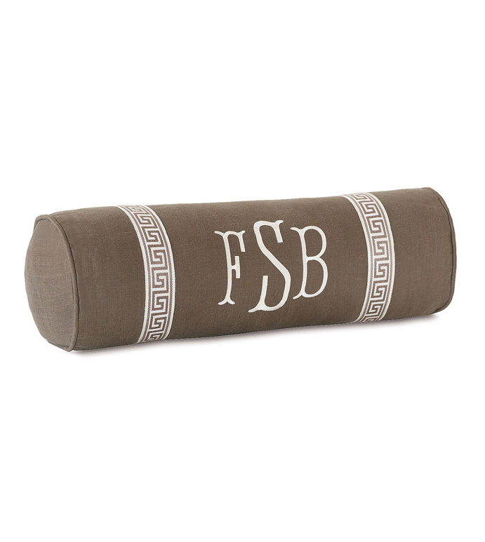 Breeze Clay Bolster With Monogram Eastern Accents