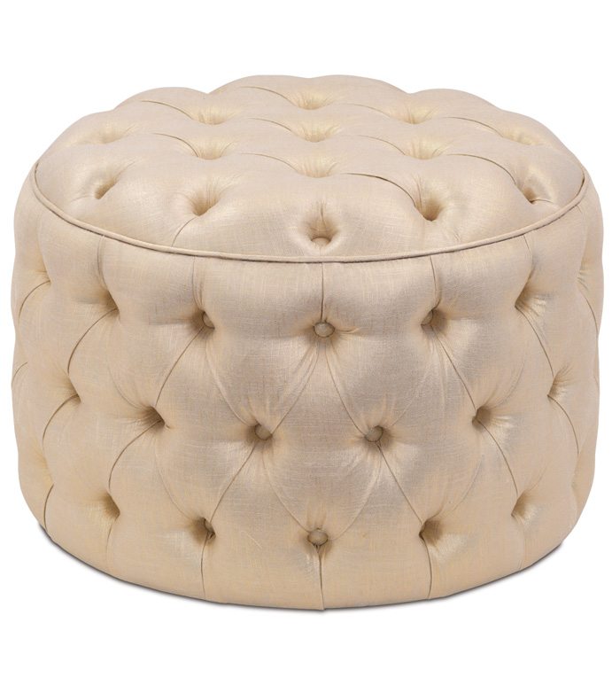 Topaz Bijoux Glacé Round Tufted Ottoman