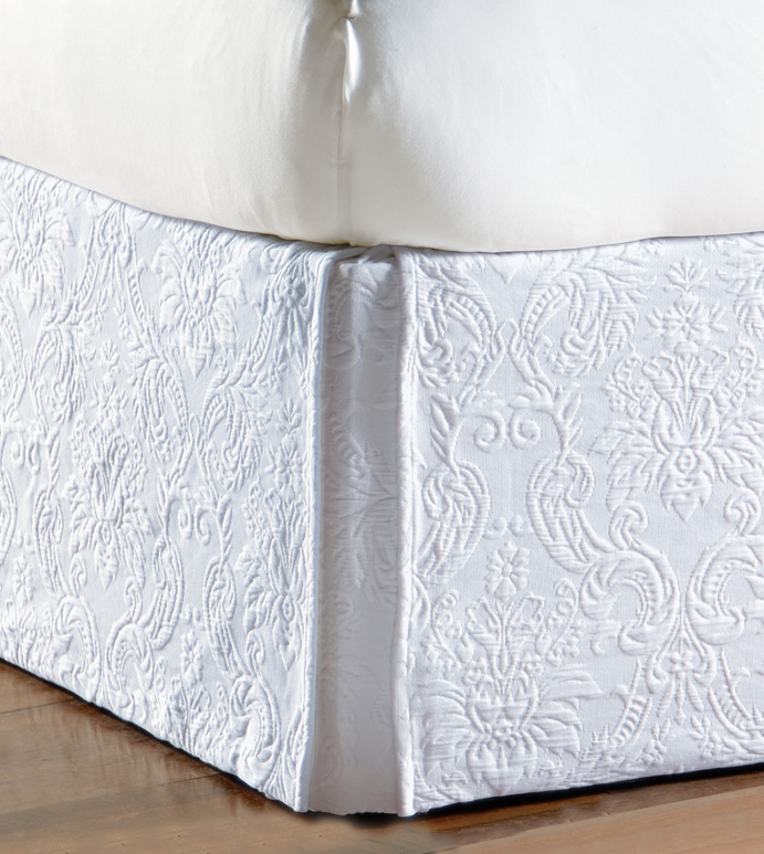 Sandrine White Bed Skirt