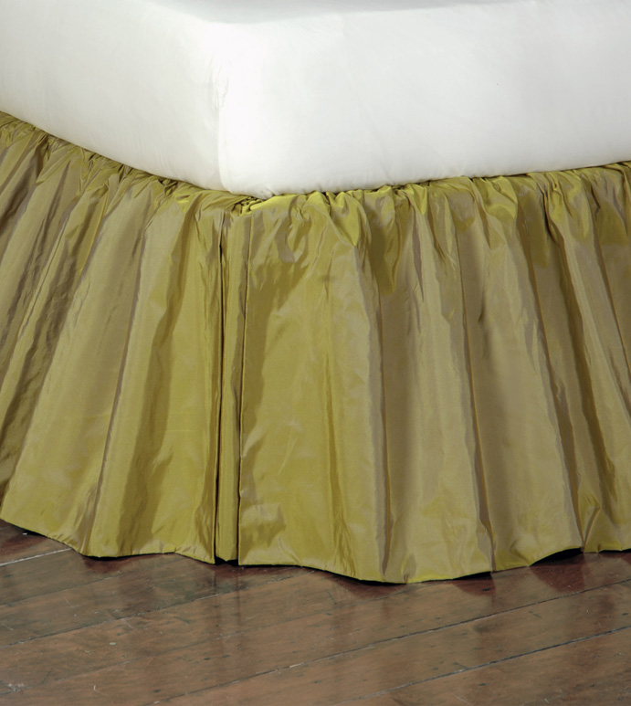 Freda Ruffled Bed Skirt in Chartreuse