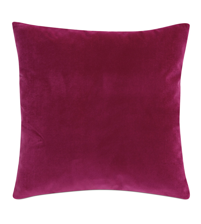 Sloane Velvet Decorative Pillow in Raspberry