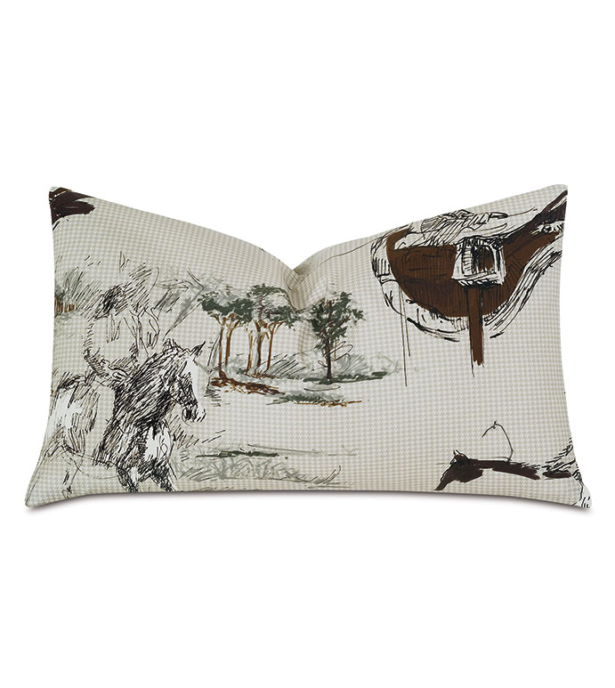 Steeplechaser Equestrian Decorative Pillow