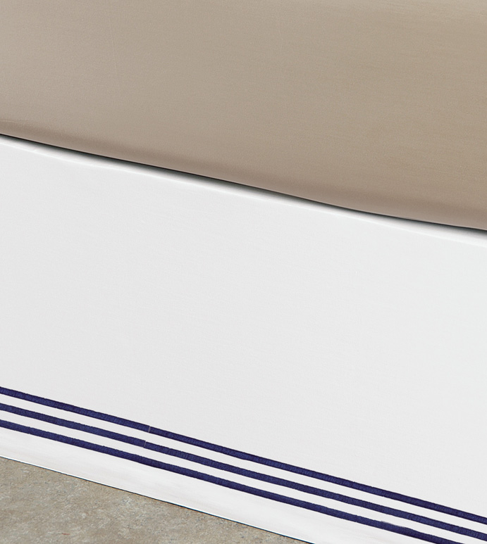 Tessa White/Navy Skirt Panels