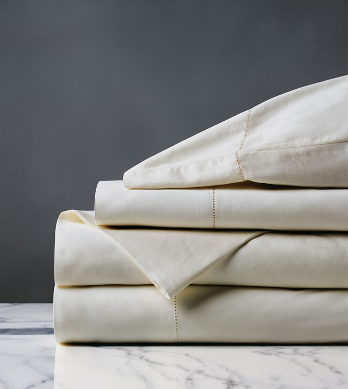 Roma Sateen Sheet Set in Ivory