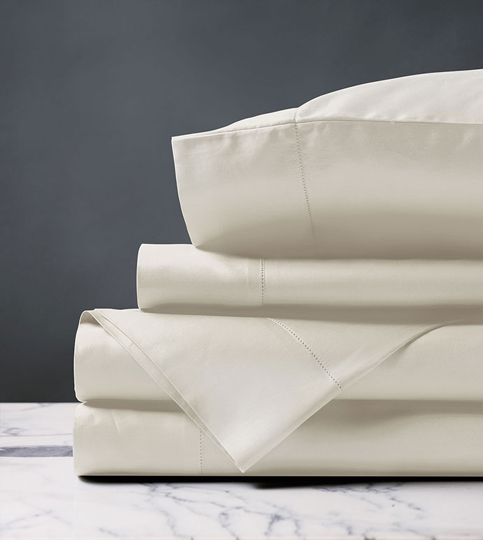 Deluca Sateen Sheet Set in Ivory