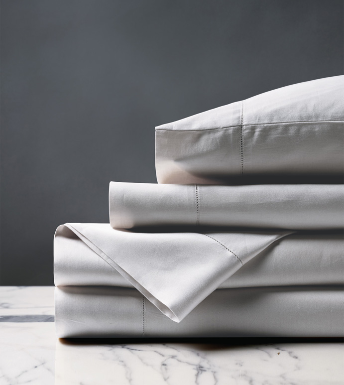 Deluca Sateen Sheet Set in Silver