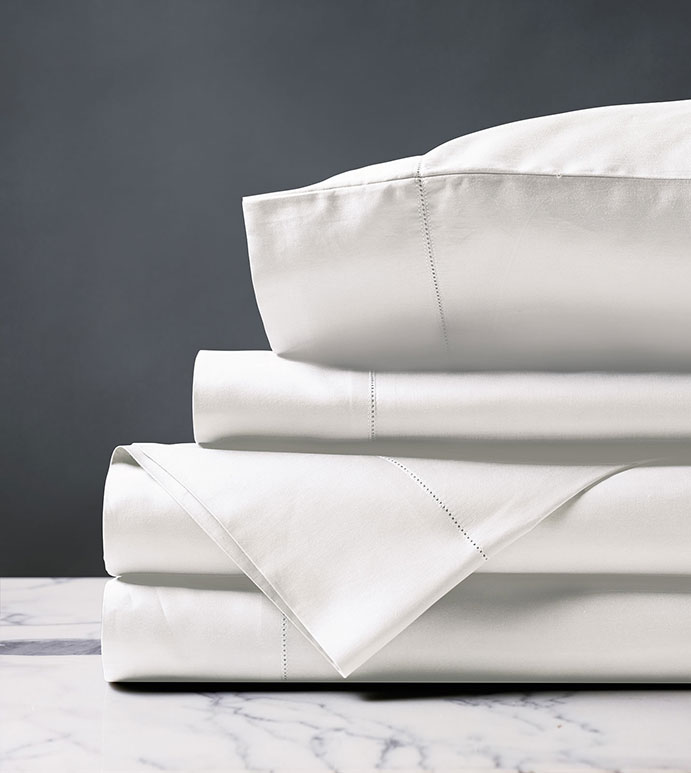 Deluca Sateen Sheet Set in White