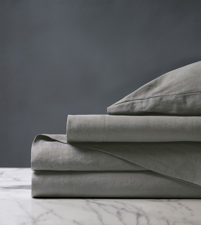 Shiloh Linen Sheet Set in Cement