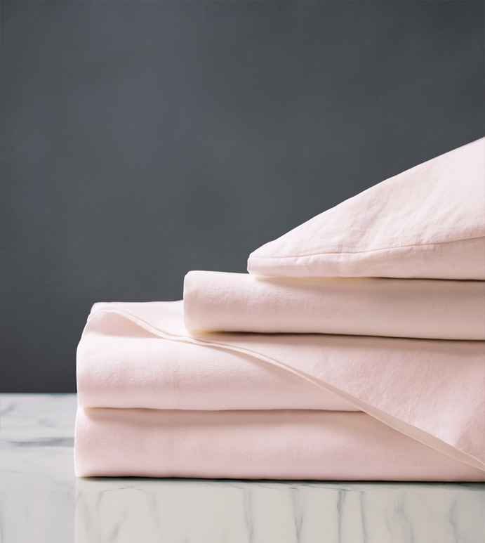 Shiloh Linen Sheet Set in Petal