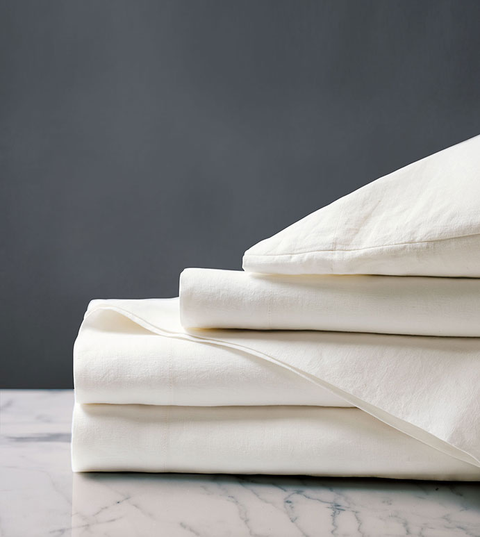 Shiloh Linen Sheet Set in Shell