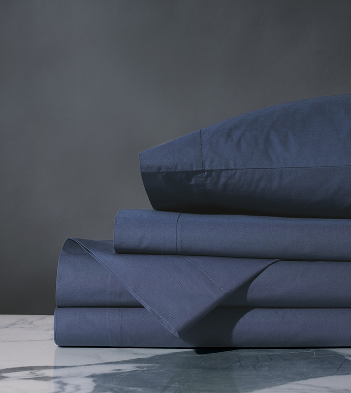 Majorca Percale Sheet Set in Azure