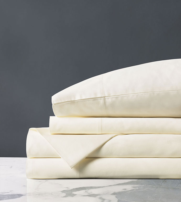 Fresco Sateen Sheet Set in Ivory