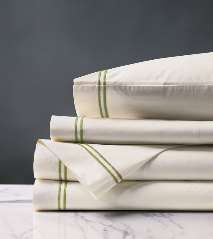 Enzo Ivory/Lime Sheet Set