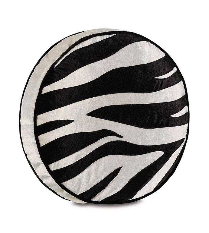 Tenenbaum Zebra Tambourine Decorative Pillow