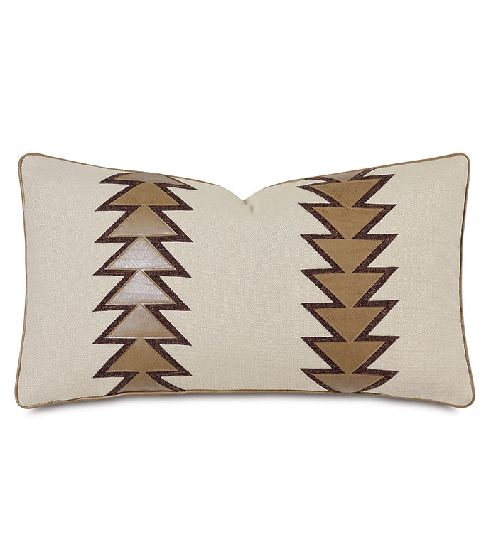 Lodge Arrow Applique Decorative Pillow