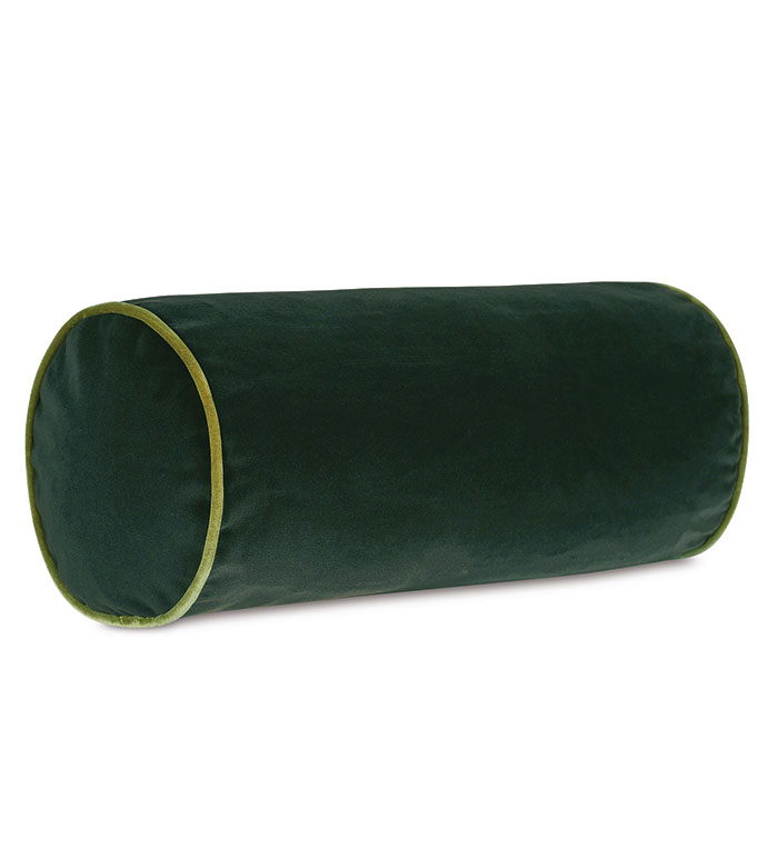 Uma Velvet Bolster in Emerald