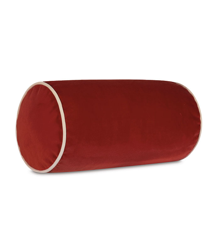 Uma Velvet Bolster in Rust