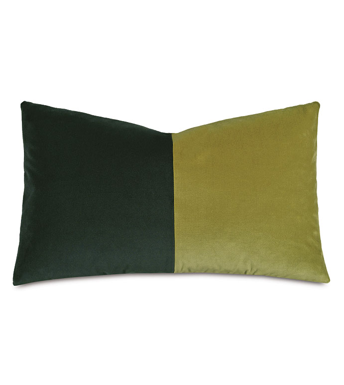 Uma Colorblock Decorative Pillow in Lime