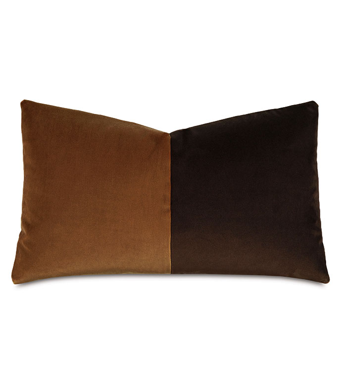 Uma Colorblock Decorative Pillow in Gold