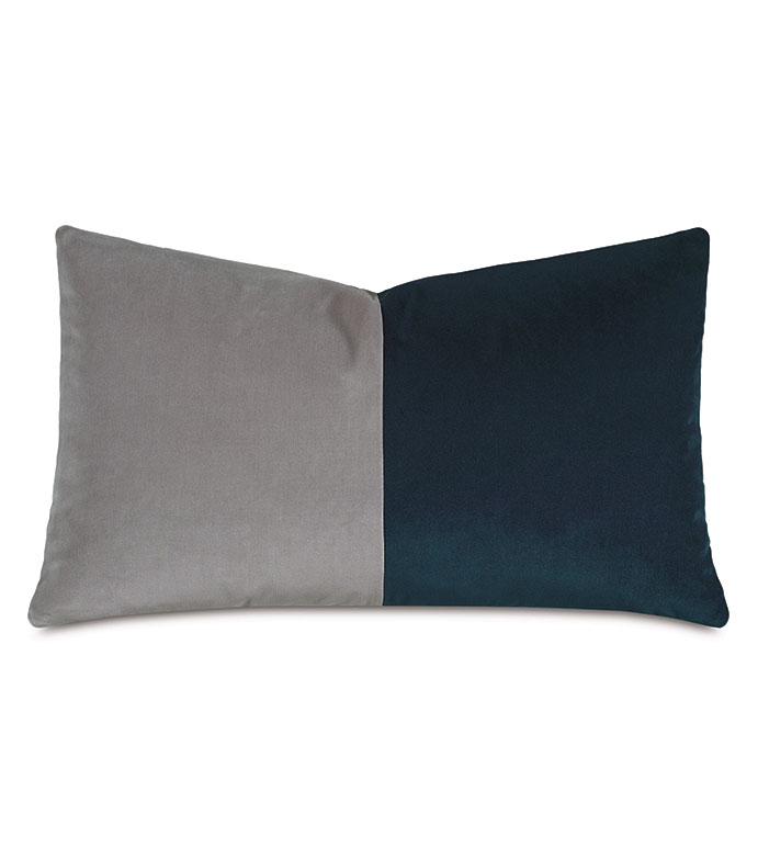 Uma Colorblock Decorative Pillow in Peacock