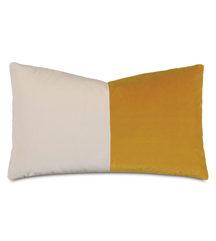 Uma Colorblock Decorative Pillow in Mustard