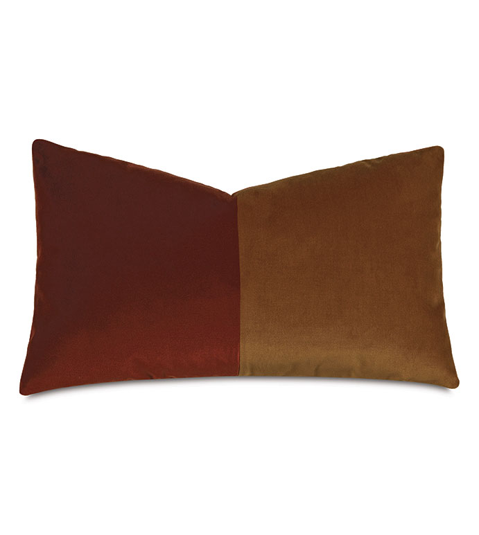 Uma Colorblock Decorative Pillow in Orange