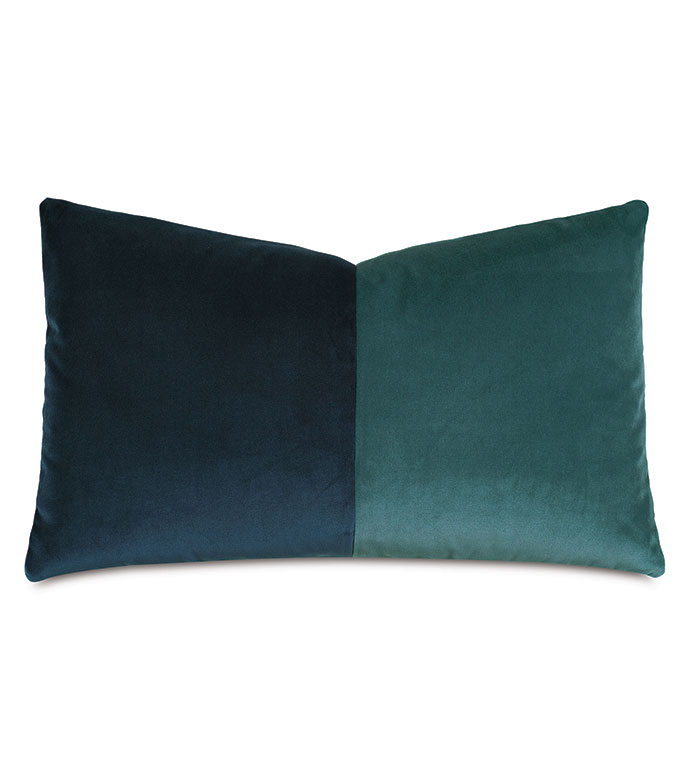 Uma Colorblock Decorative Pillow in Pacific