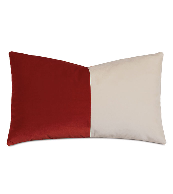 Uma Colorblock Decorative Pillow in Rust