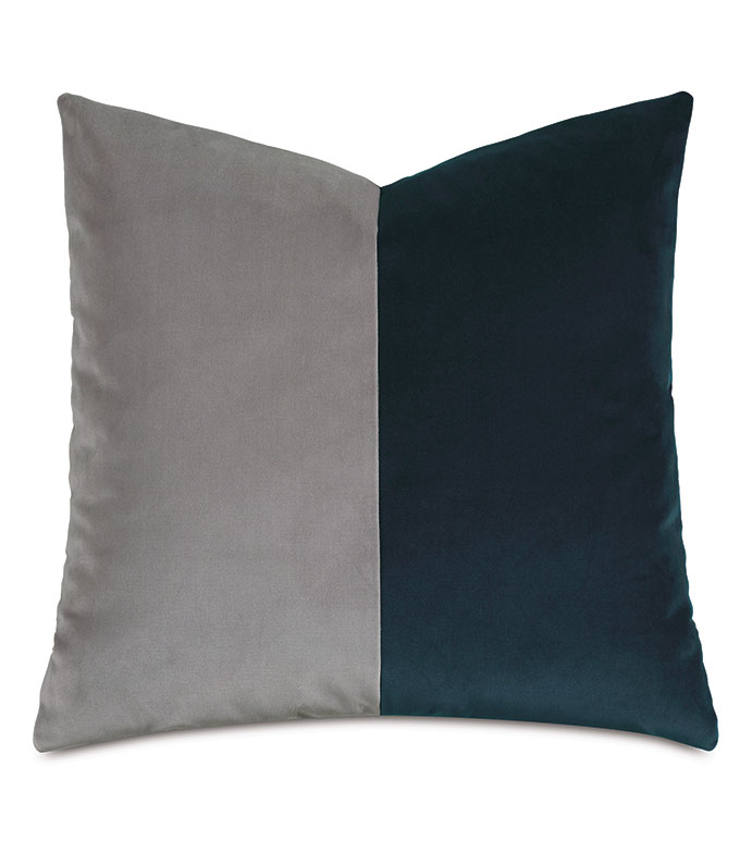 Uma Colorblock Decorative Pillow in Peacock