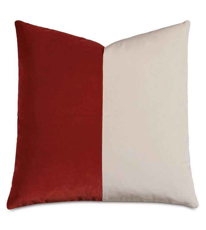 Uma Colorblock Decorative Pillow in Rust