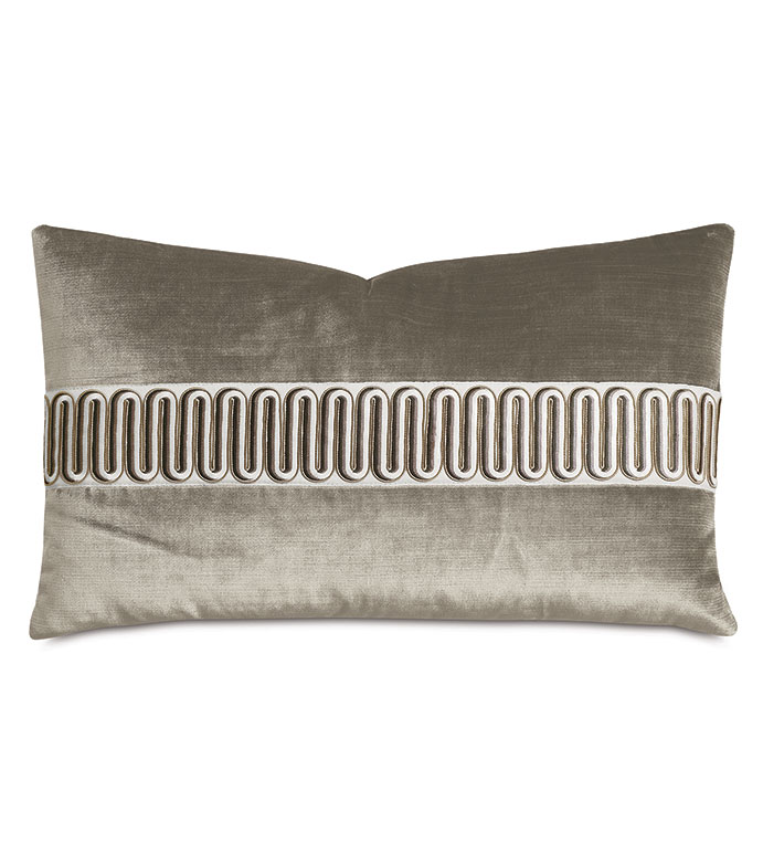 Velda Embroidered Border Decorative Pillow