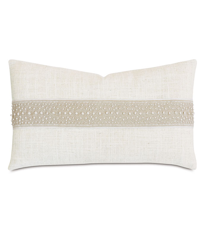 Dainty Embroidered Border Decorative Pillow