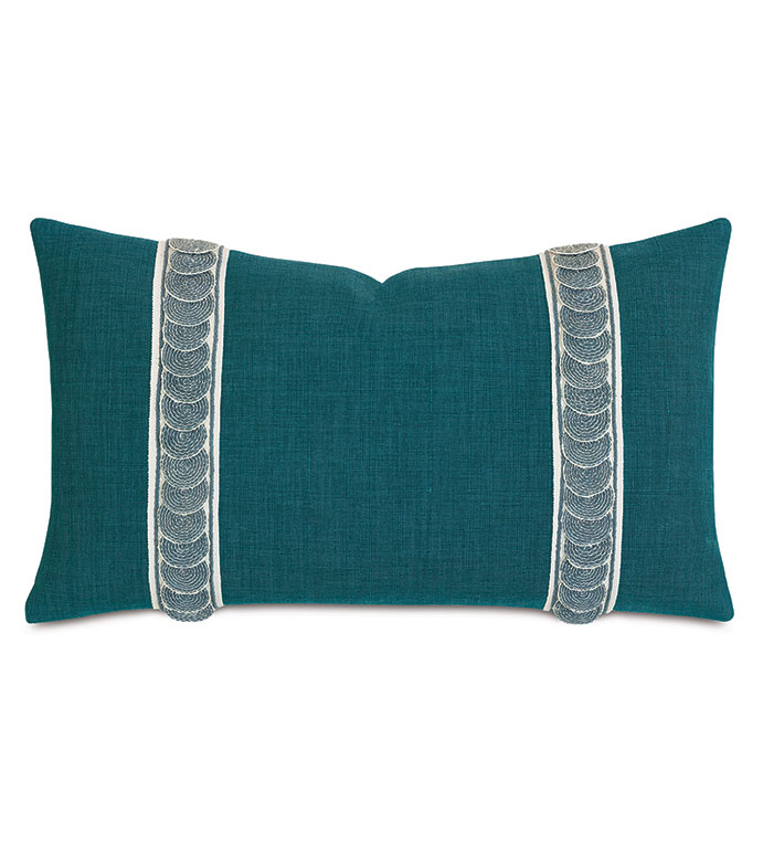 Malta Textured Border Decorative Pillow