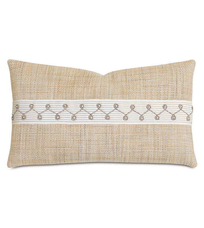 Lilo Embroidered Border Decorative Pillow