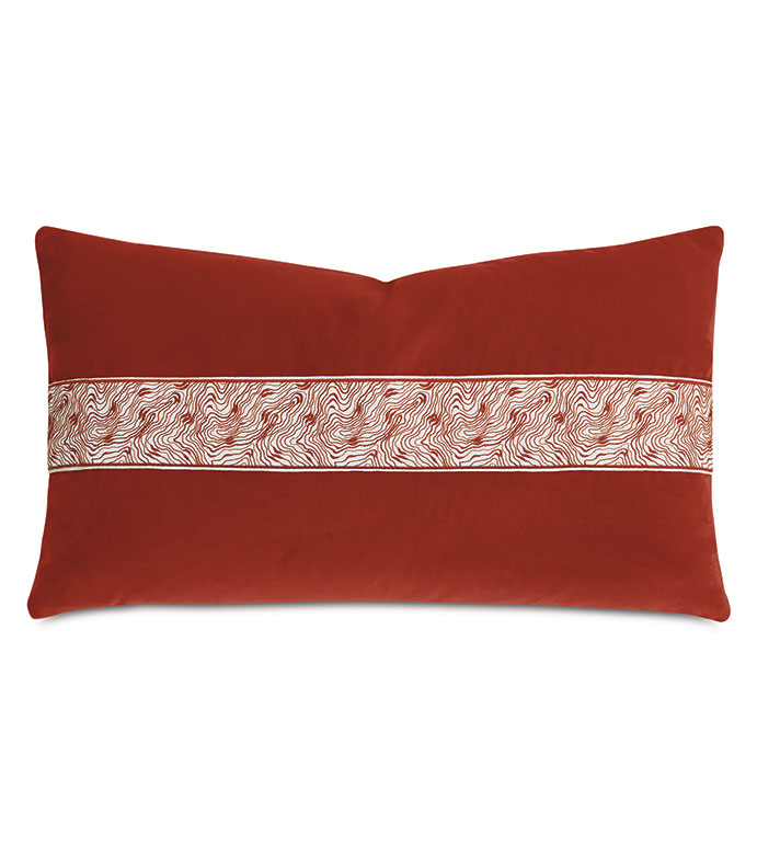 Uma Graphic Border Decorative Pillow In Rust