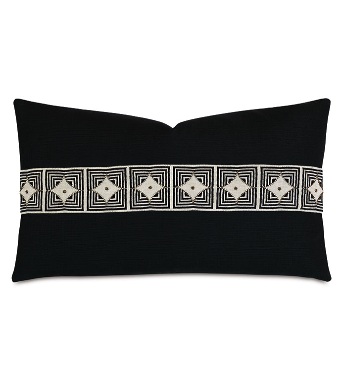 Cadenza Geometric Border Decorative Pillow