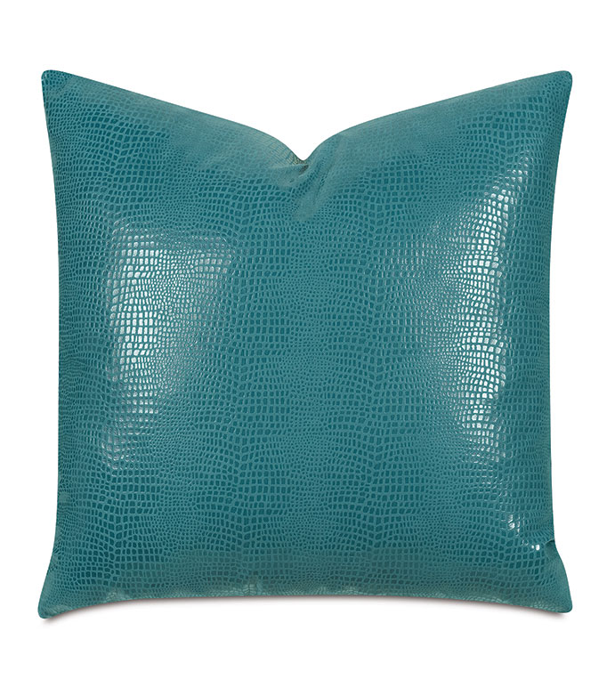 Nagini Faux Snakeskin Decorative Pillow