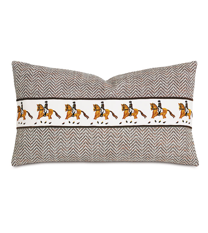 Stallion Embroidered Decorative Pillow